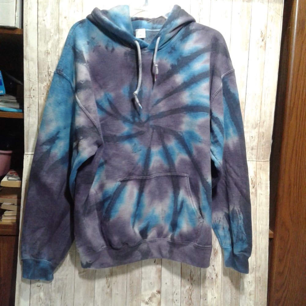 Zine Tie-dye Hoodie Sweatshirt Medium (M)